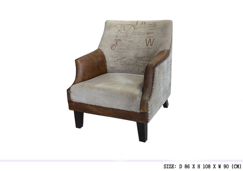 Printed Leather Sofa