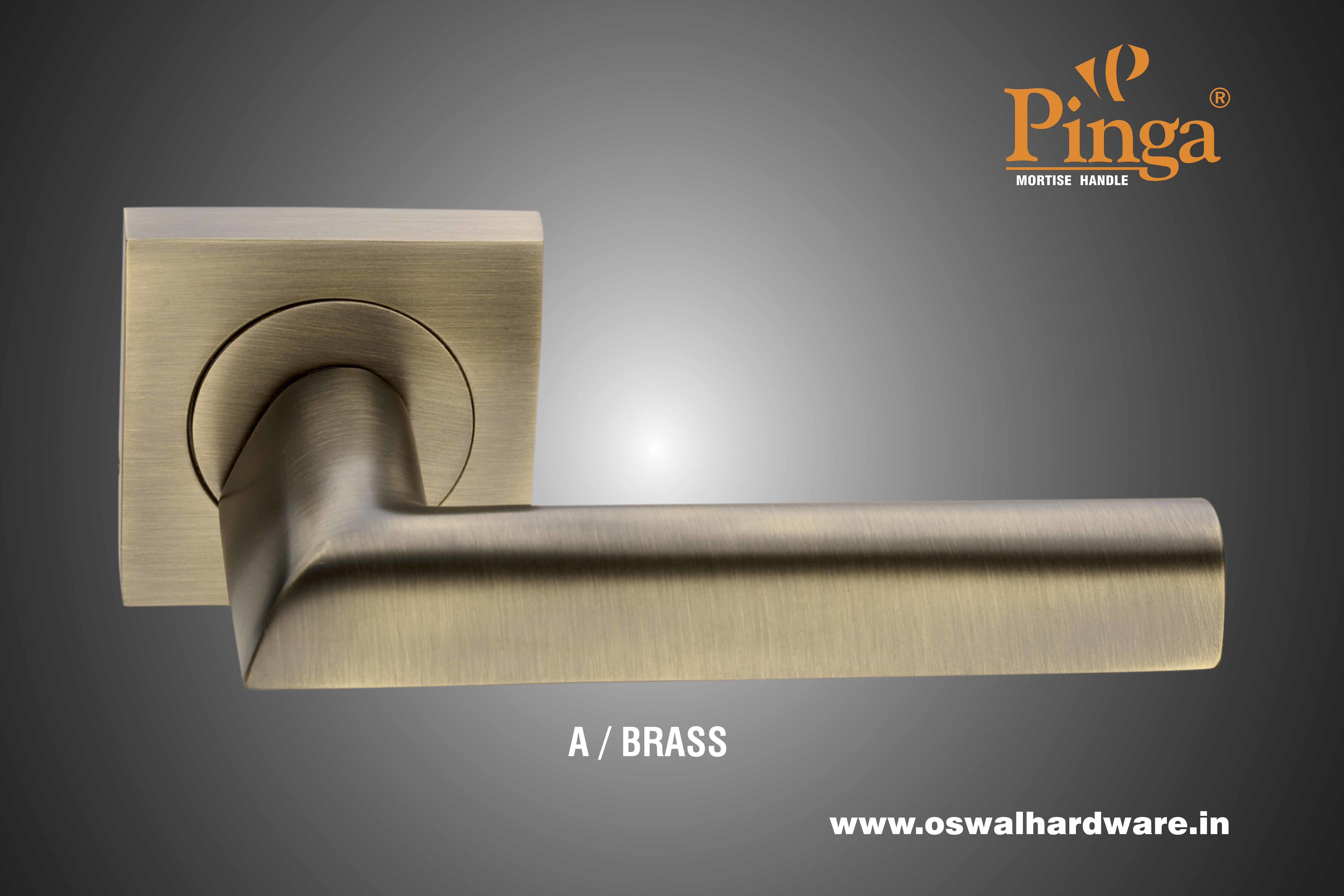 Mortise Handle - Brass Material Suitable For Main Door Fitting | Multiple Finishes Available: A/brass Black/nickel Full/ss Graphite/black Chrome