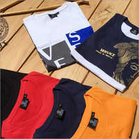 Mens Printed Round Neck T-shirt - Age Group: Available For All Age Group