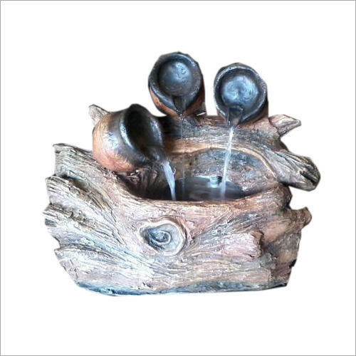 Decorative Indoor Fountain - Resin, 10x8x6 Inches, Brown | Air Purification, Calming Ambiance, Durable Material, Relaxing Sounds, Space-Saving Design