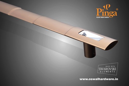 ए/ब्रास ग्लॉसी ग्लास डोर हैंडल ब्रास एल्वो