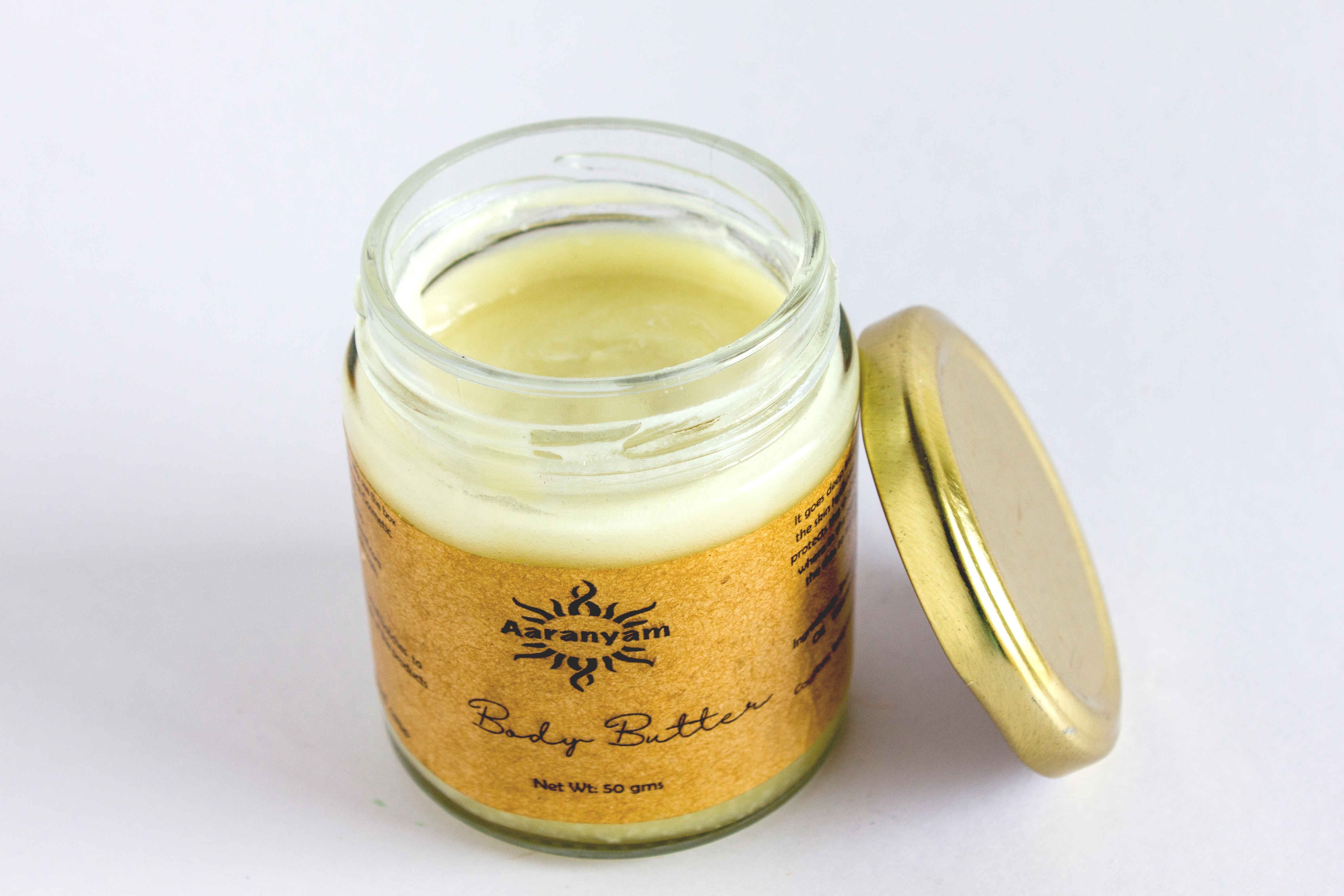 50gm Body Butter Cream - All Natural, Organic Shea Butter, White Cream , Vegan, Gluten Free, Paraben Free, Nourishes Skin With Vitamin E