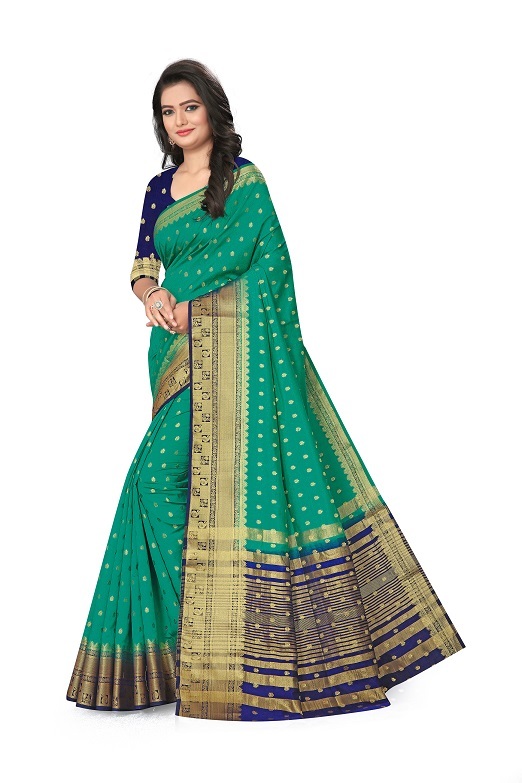 Yellow /Bottle Green /Pink Designer Fancy Saree