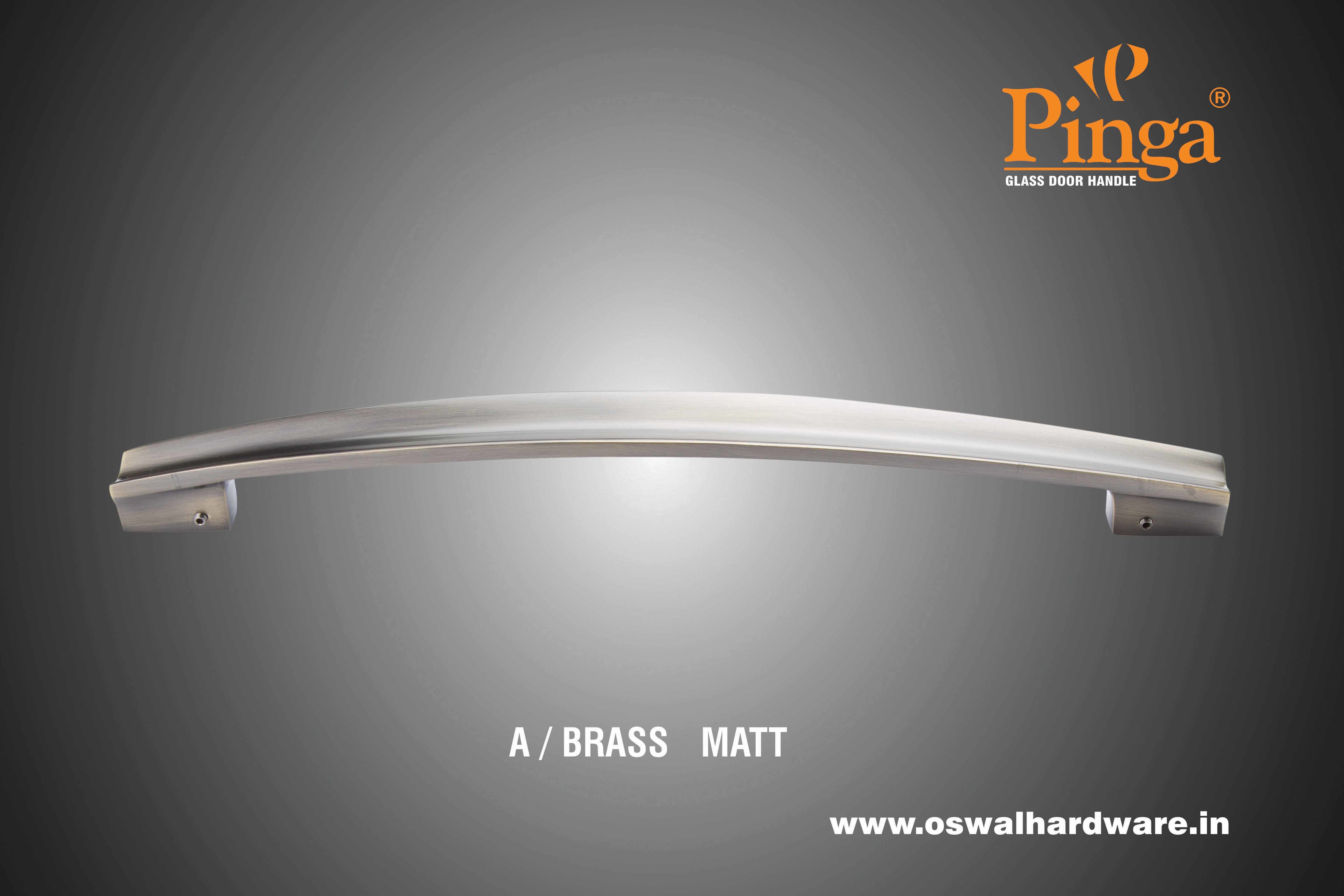 A/brass Matt Glass Door Handle Brass 2008