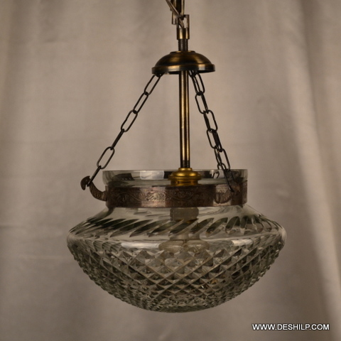 Lustrocut Designer Wall Glass Lantern - Color: Transparent