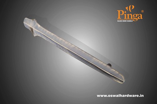 ए/ब्रास ग्लॉसी ग्लास डोर हैंडल ब्रास शार्क