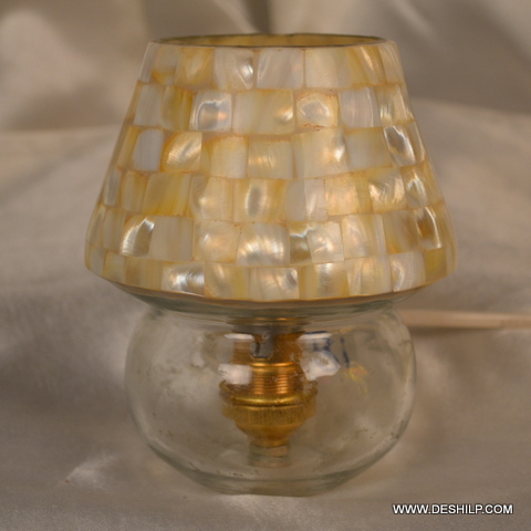 Yellow Seap And Clear Combination Glass Table Lamp