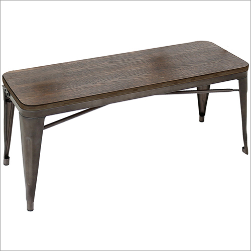 Metal Wooden Wrought Iron Table
