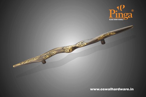 ए/ब्रास मैट ग्लास डोर हैंडल ब्रास अल्फा