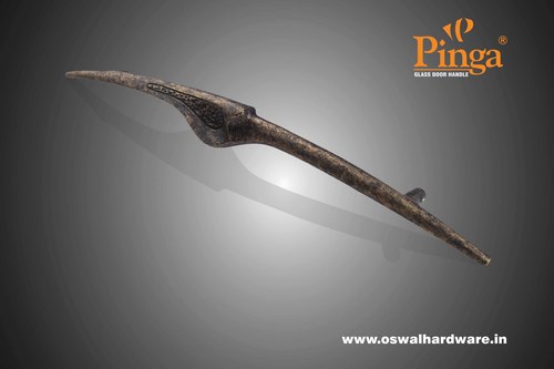 जीआर-पेटिना ग्लास डोर हैंडल ब्रास कैरोलीन