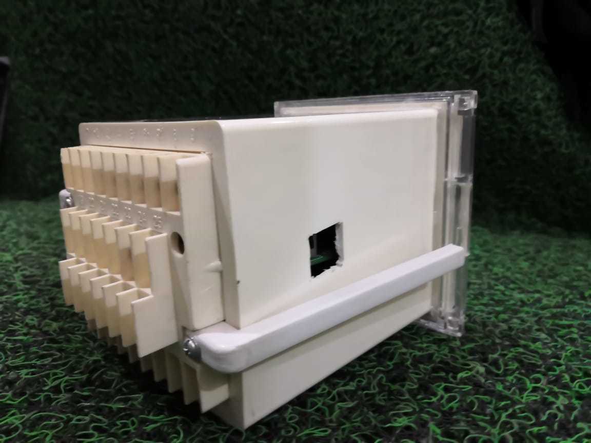 Transparent And White Three Phase Dual Source Panel Meter