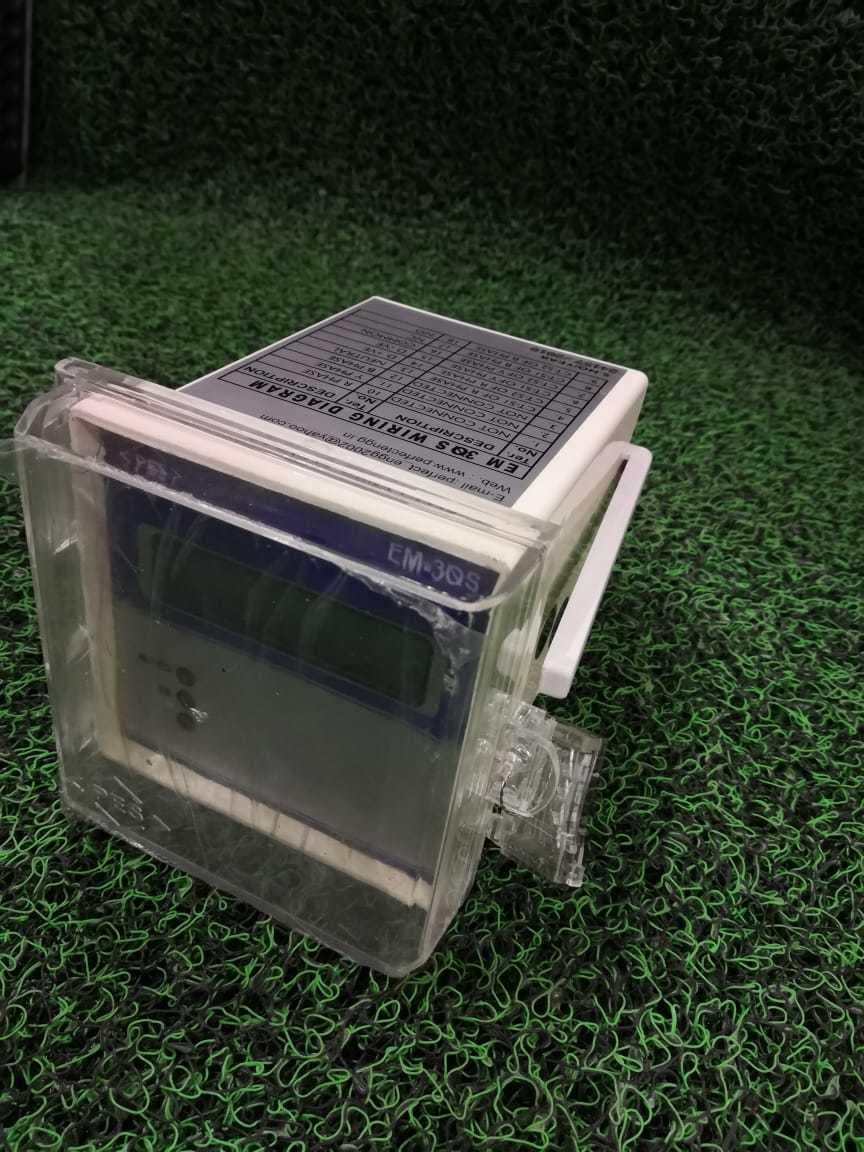 Transparent And White Three Phase Dual Source Panel Meter