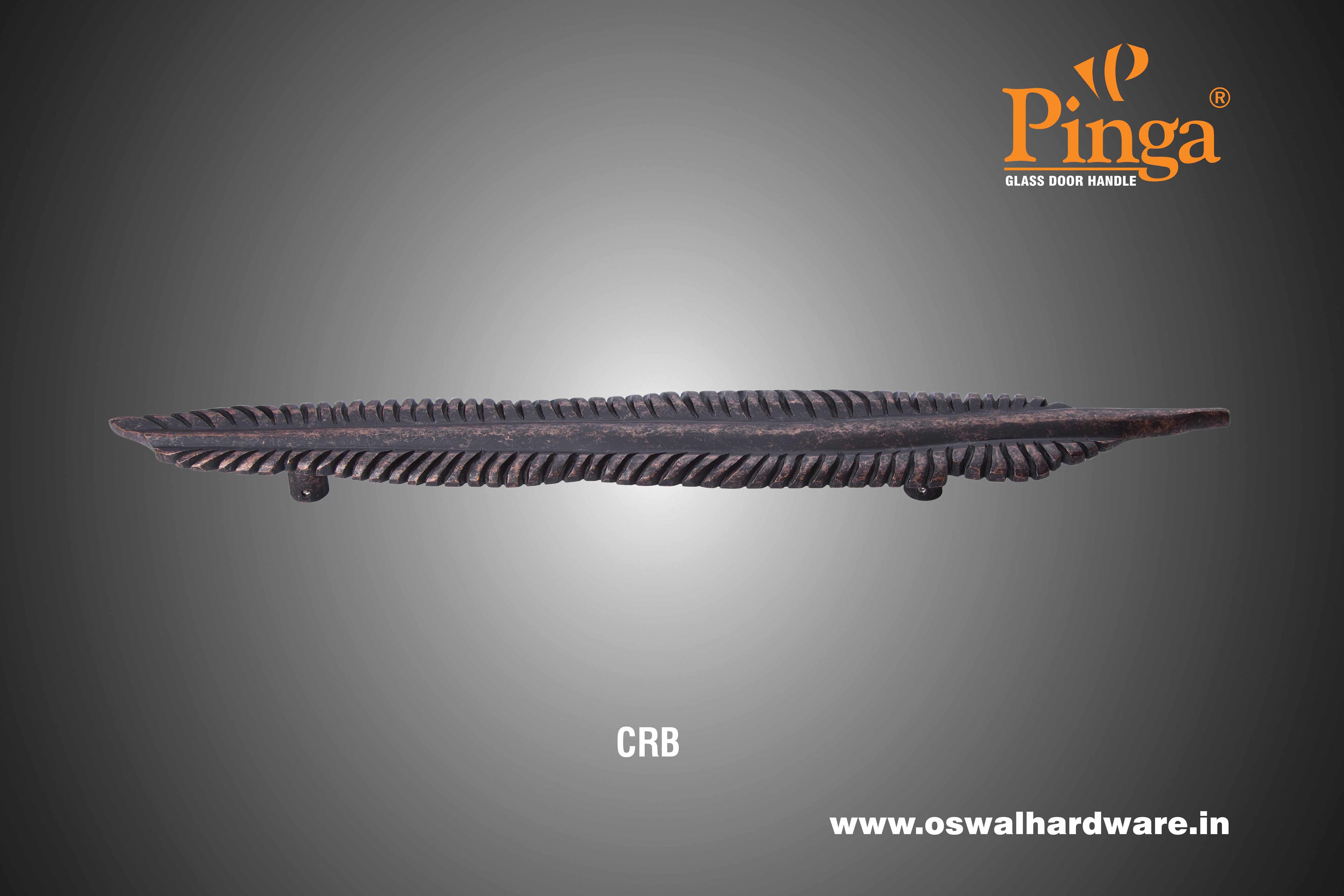 A/brass Matt Brass Wings Glass Door Handle