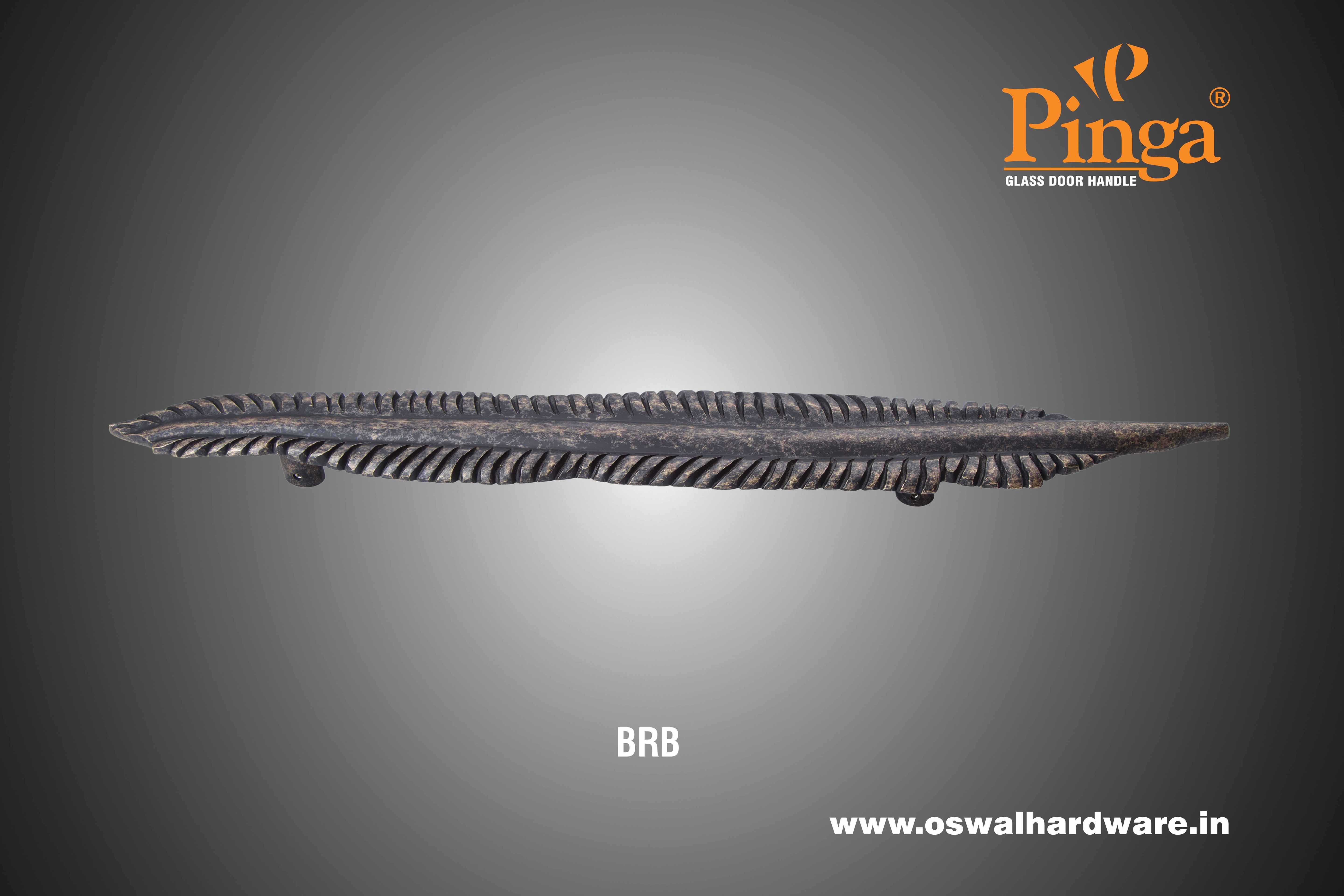 A/brass Matt Brass Wings Glass Door Handle