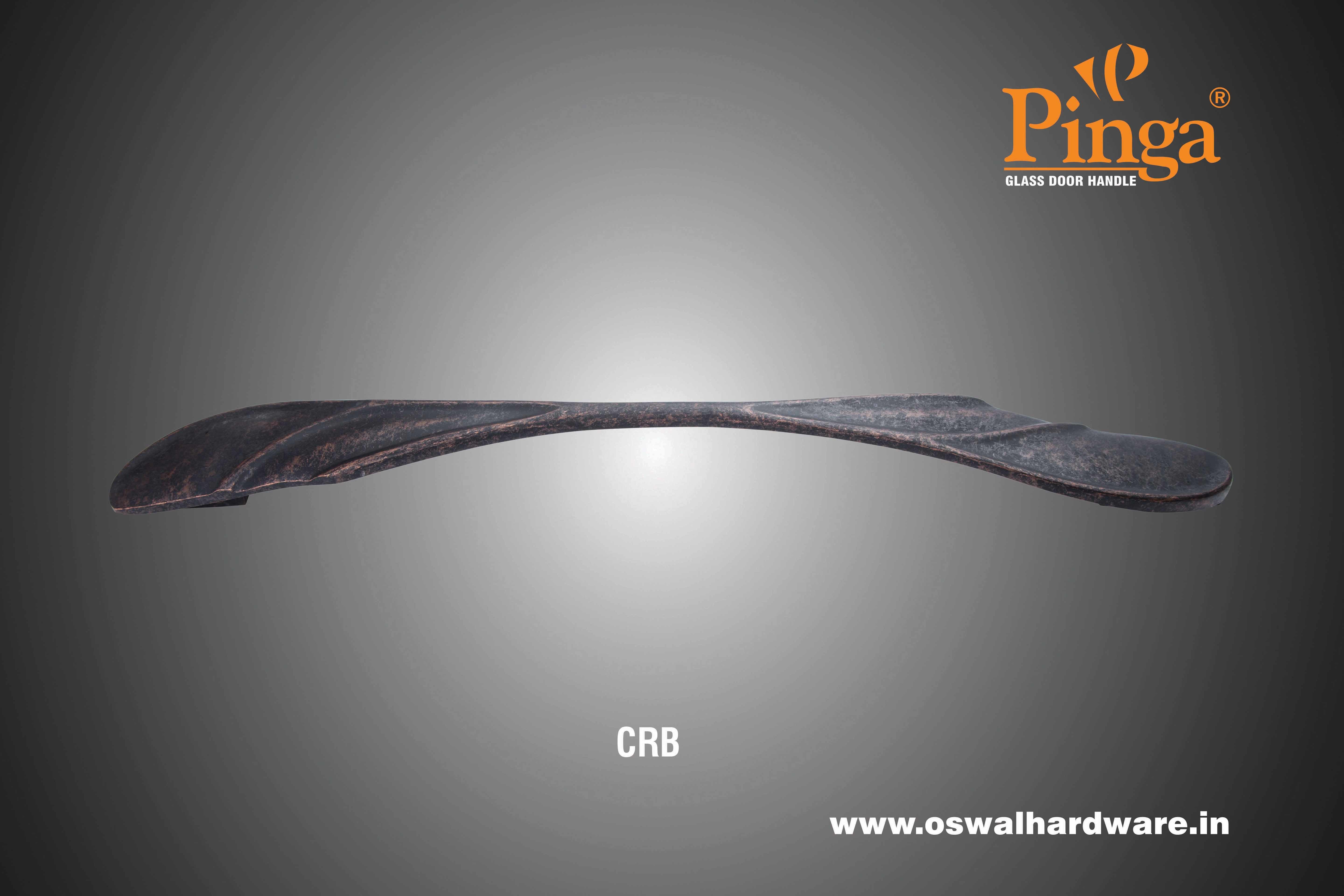 A/brass Glossy Glass Door Handle Brass Eureka