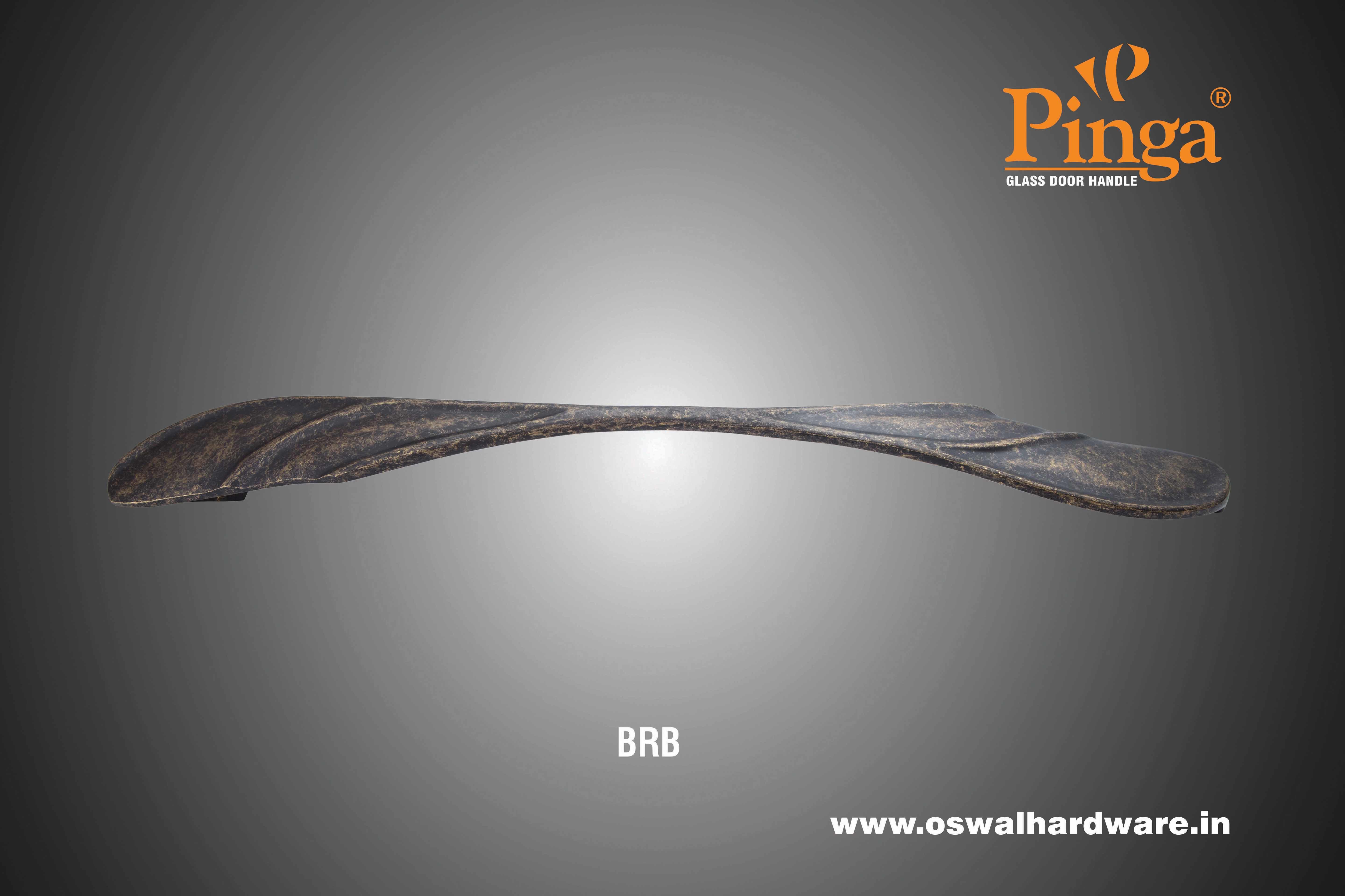 A/brass Glossy Glass Door Handle Brass Eureka