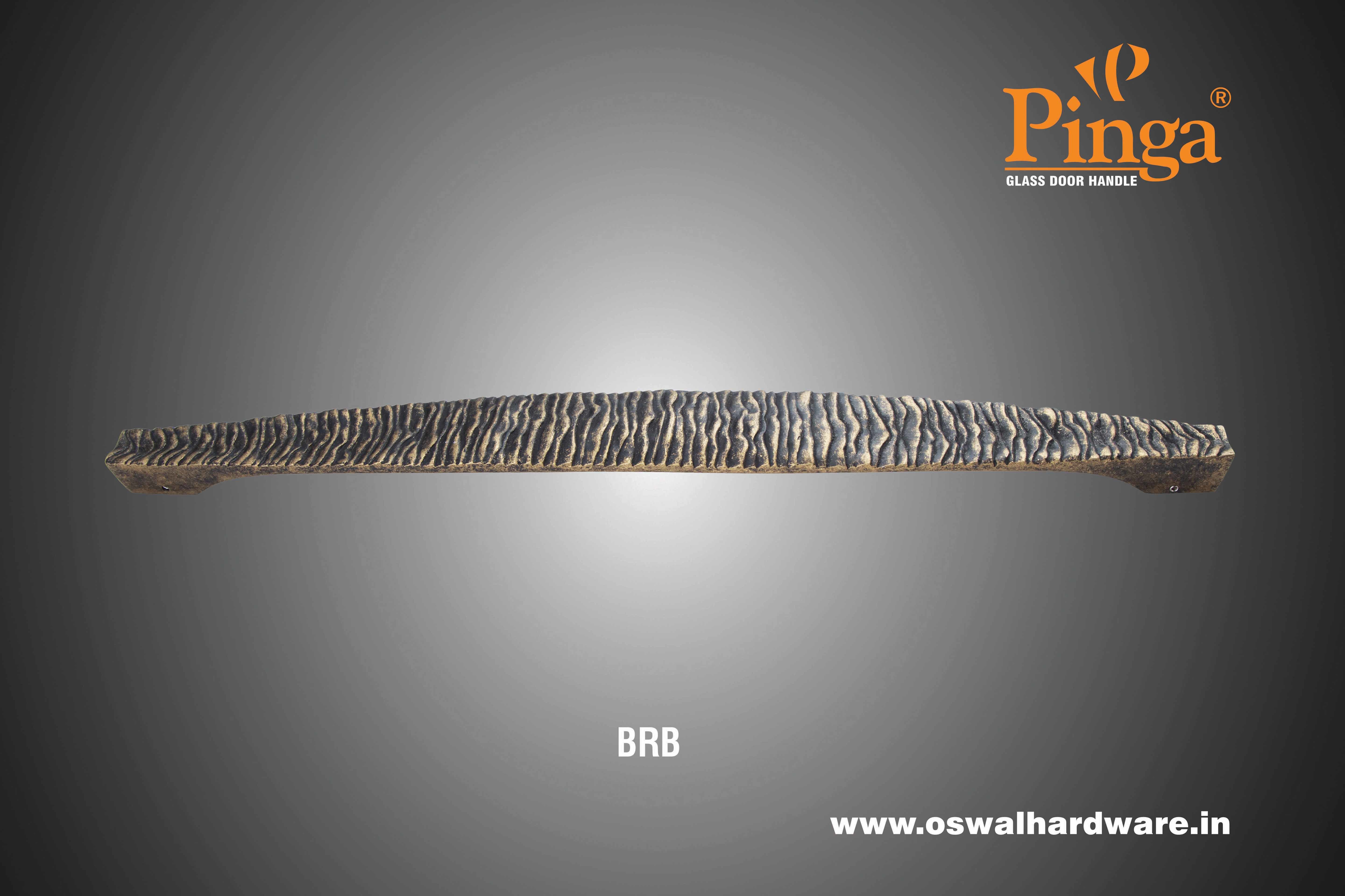 Glass Door Handle - Brass Material, 24 Pair Size | Available In A/brass Matt, A/silver Matt, Brb, Crb