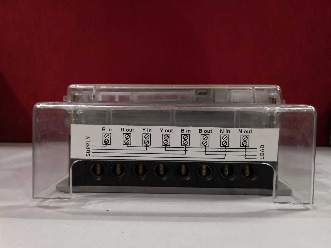 Transparent And White Three Phase Dual Source Multifuction Meter
