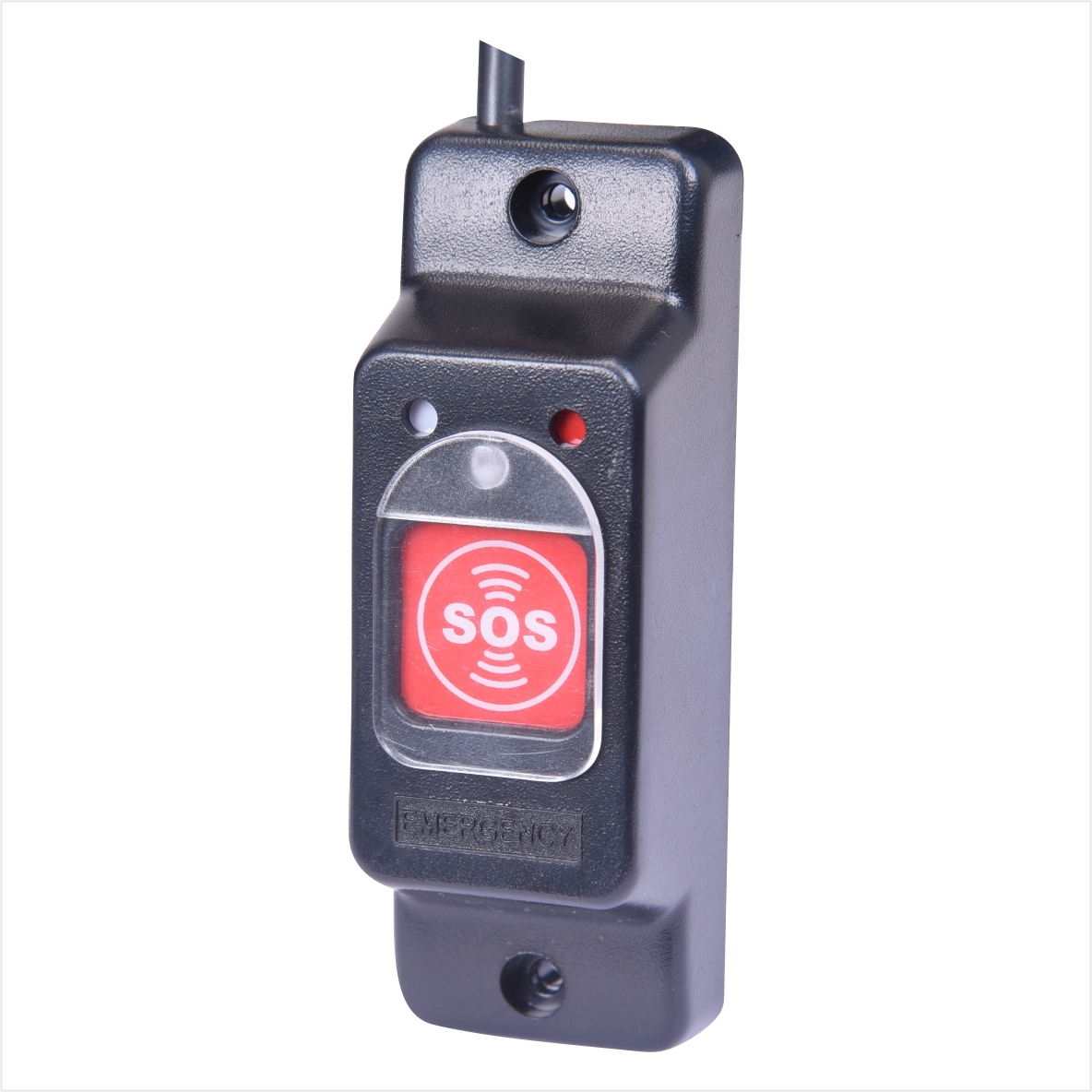 Emergency Panic Switch Iota 704 - Abs300 Engineering Plastic, Operating Voltage 12v/24v Dc, Color Black | Ip67 Protection, Nc Momentary Function, Power Indicator Led