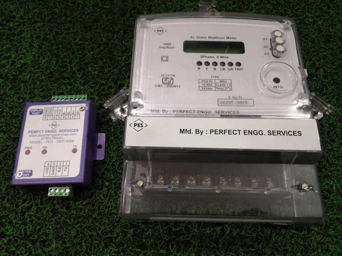 Transparent Three Phase Single Source Kwh Meters