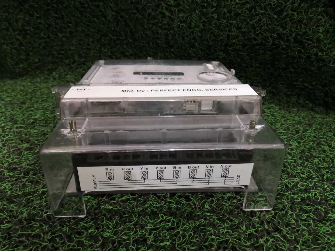 Transparent Three Phase Single Source Kwh Meters