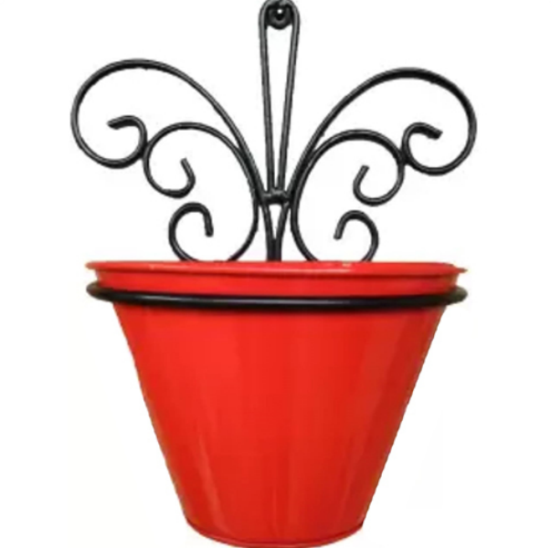 Metal Flower Pot Holder - Color: Black