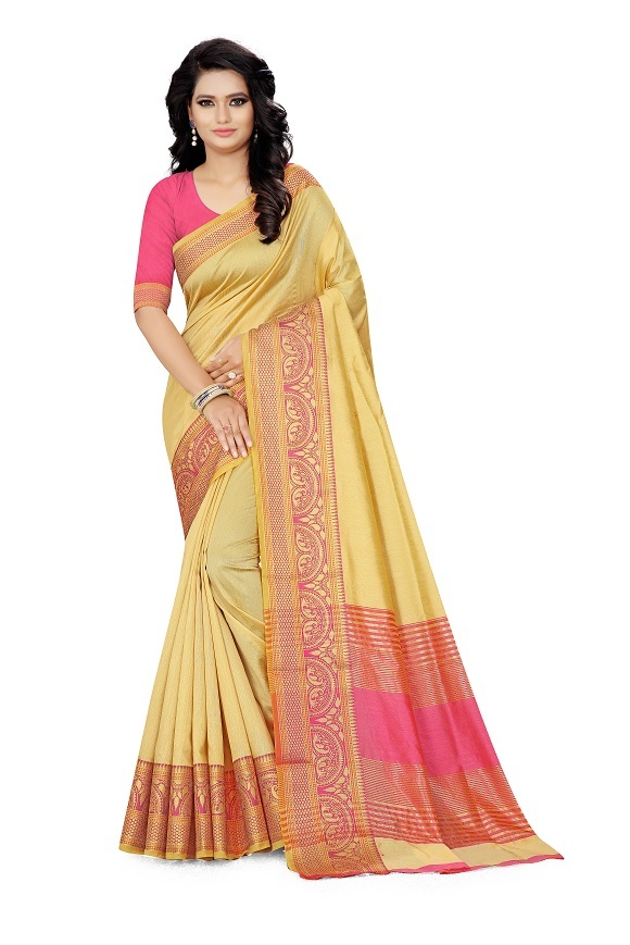 Available In 5 Colors Silk Wooven Saree For Ladies