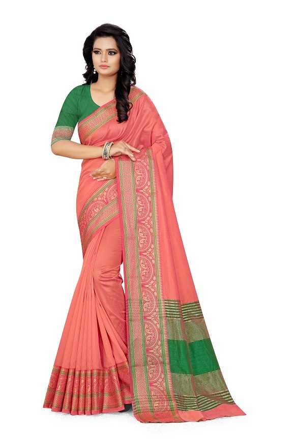 Available In 5 Colors Silk Wooven Saree For Ladies