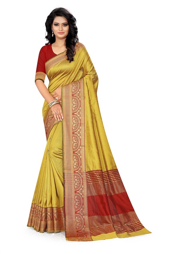 Available In 5 Colors Silk Wooven Saree For Ladies