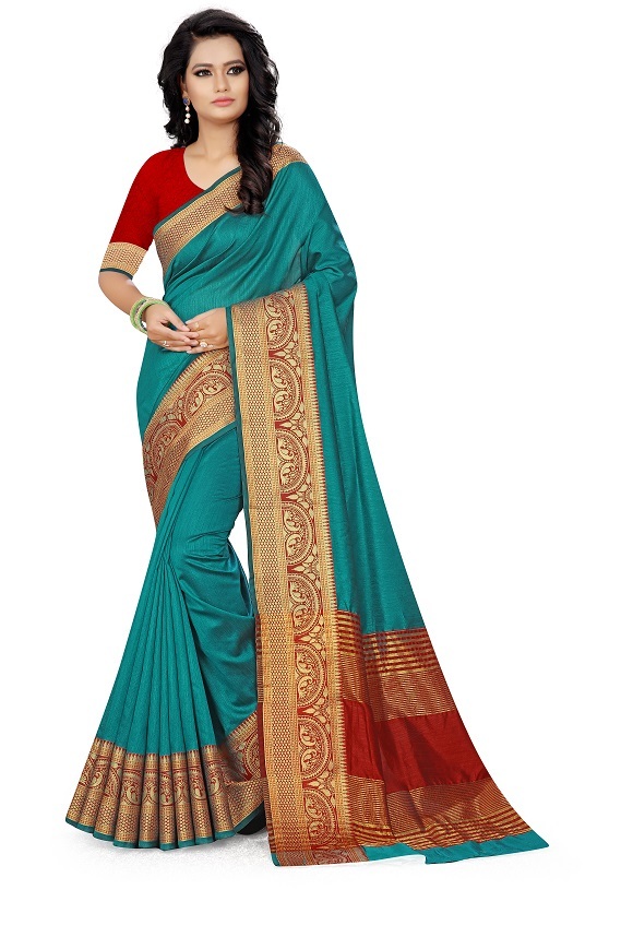Available In 5 Colors Silk Wooven Saree For Ladies