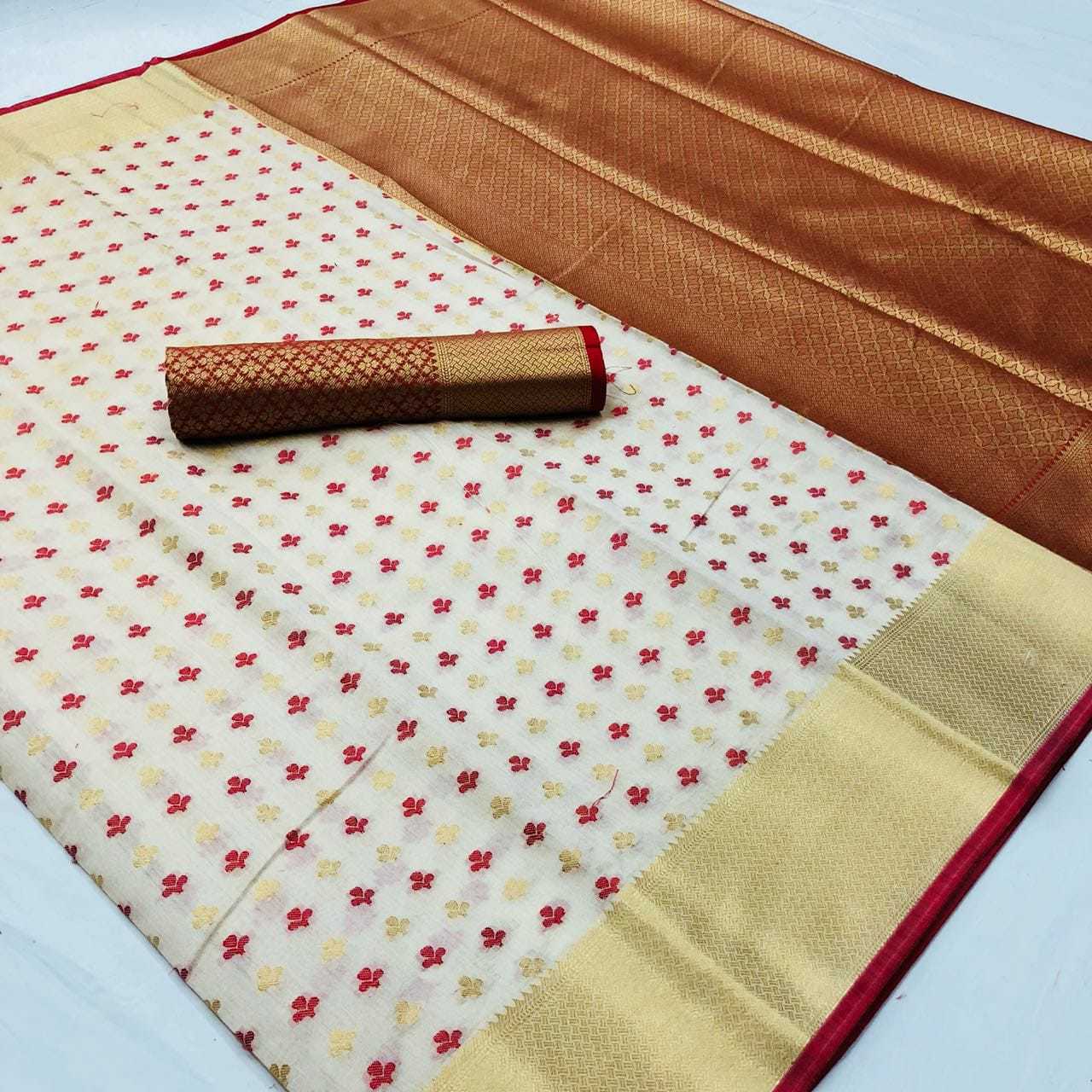 Designer Soft Silk Saree - 6.30 Meters With Contrast Blouse, Golden Border Work And Trendy Color | Elegant Party Wear For All Occasions