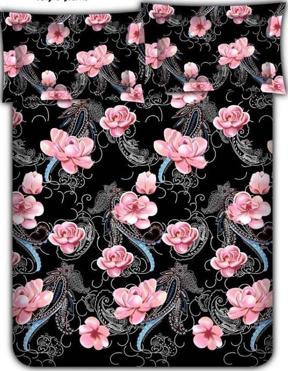 3d Bed Sheets - Multicolor Floral Print, Quick Dry & Washable | Ideal For Home & Hotel Use, Tear & Shrink Resistant