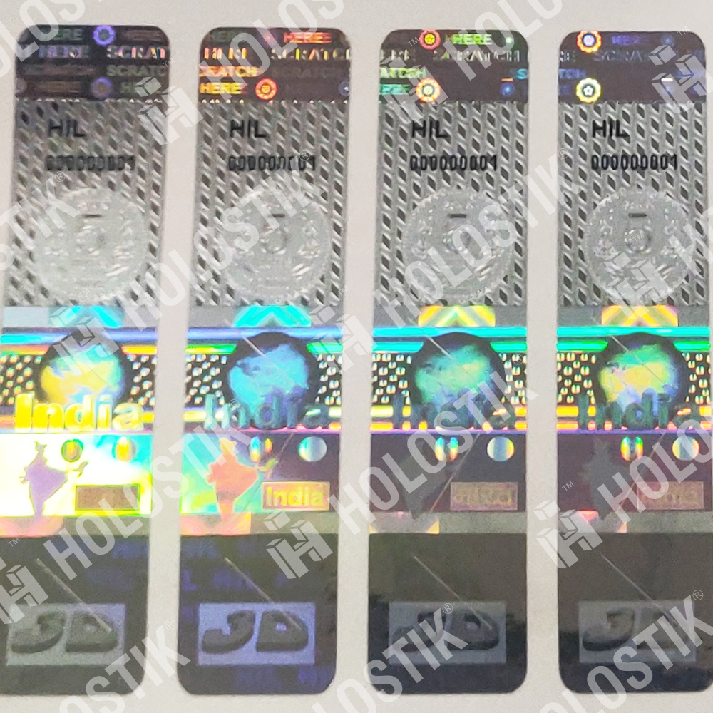 Laser Dot Matrix Holograms - Customized Sizes & Shapes | Anti-counterfeit, Waterproof, Self-adhesive, Cmyk Printed, Moisture Proof