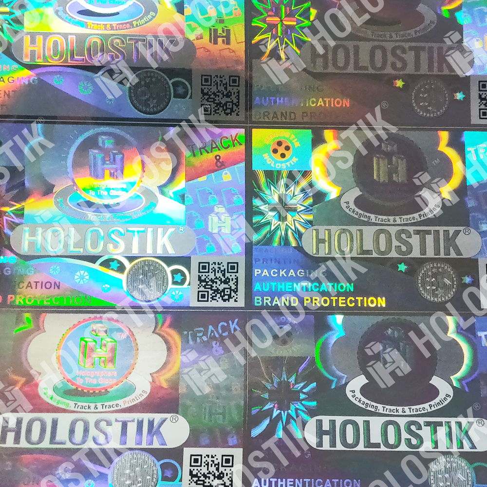 Laser Dot Matrix Holograms - Customized Sizes & Shapes | Anti-counterfeit, Waterproof, Self-adhesive, Cmyk Printed, Moisture Proof