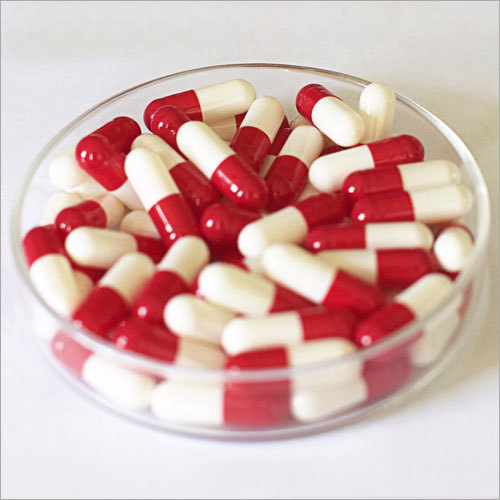 जिलेटिन आकार 0 लाल सफेद कैप्सूल