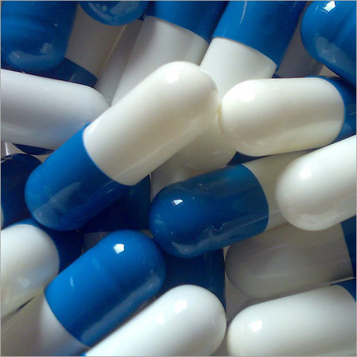 जिलेटिन साइज 0 ब्लू व्हाइट कैप्सूल