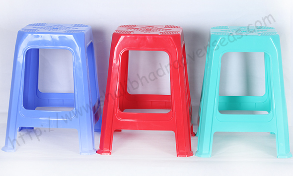 Plastic Stool - Rigid Plastic, Standard Sizes Available, Eye-catching Red Color | Lightweight, Versatile For Indoors And Outdoors, Ideal For Seating And Storage