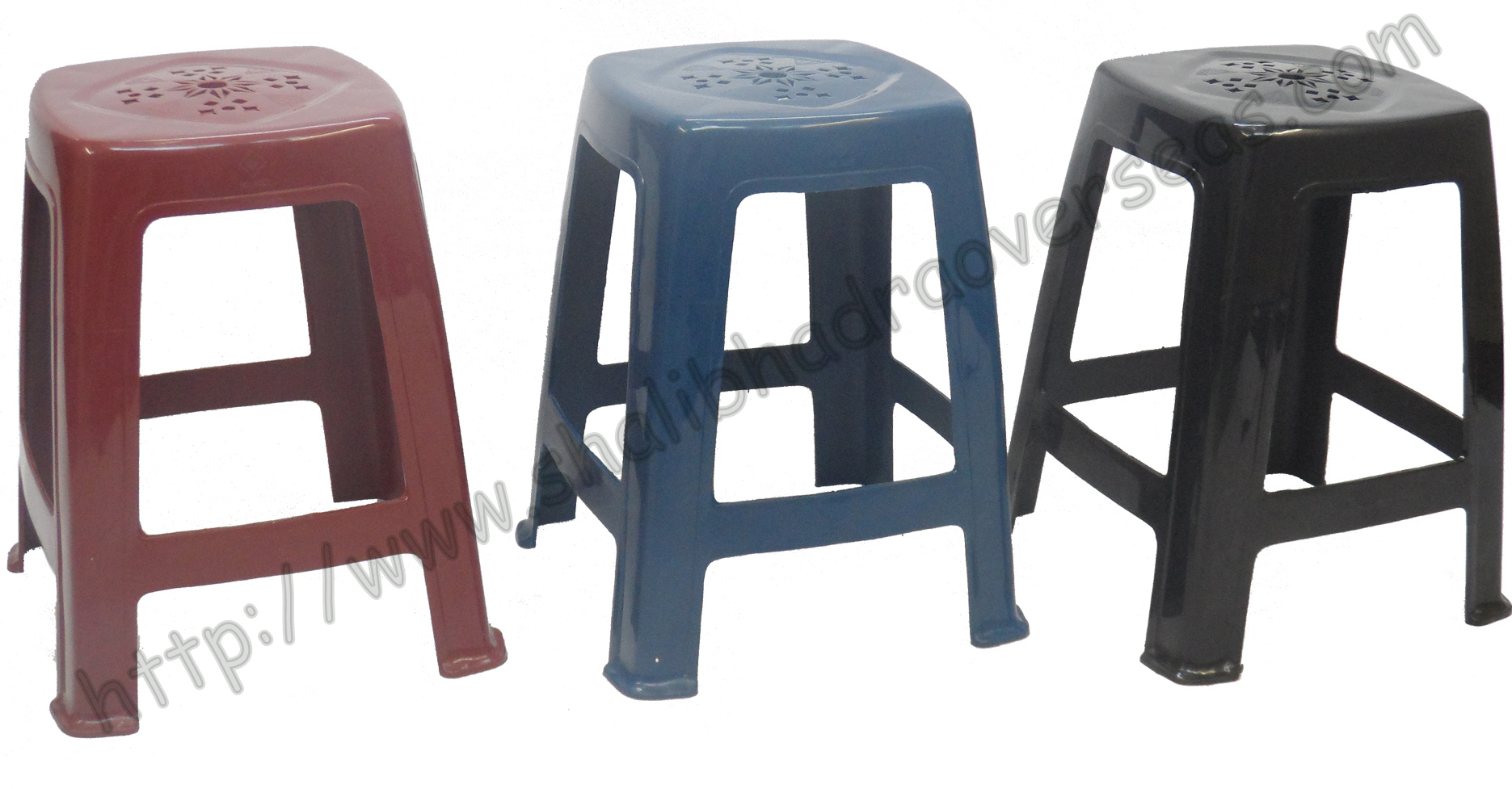 Plastic Stool - Rigid Plastic, Standard Sizes Available, Eye-catching Red Color | Lightweight, Versatile For Indoors And Outdoors, Ideal For Seating And Storage
