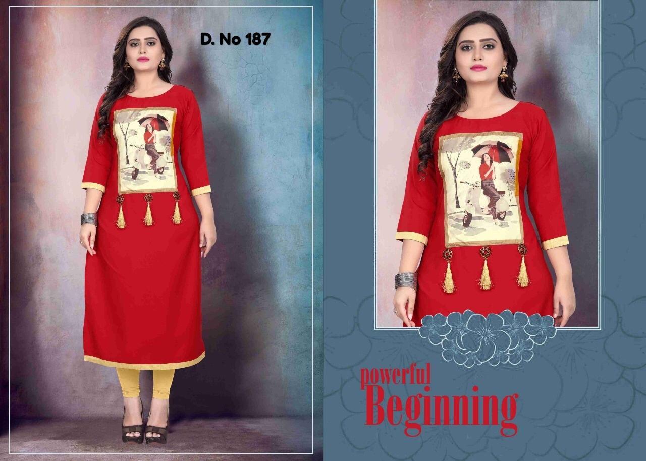 Multi Soft Crepe Kurtis