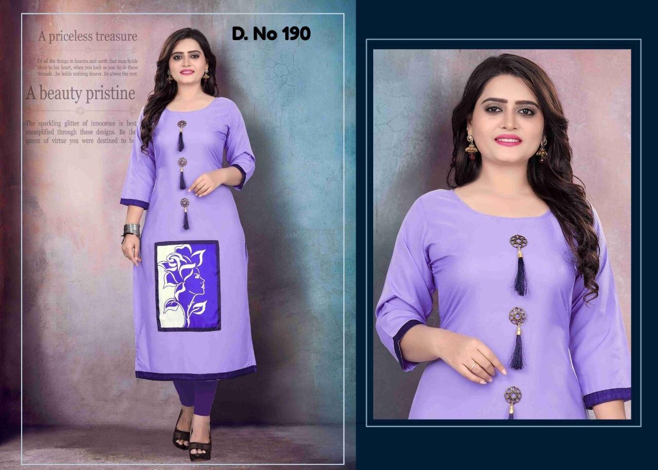 Multi Soft Crepe Kurtis