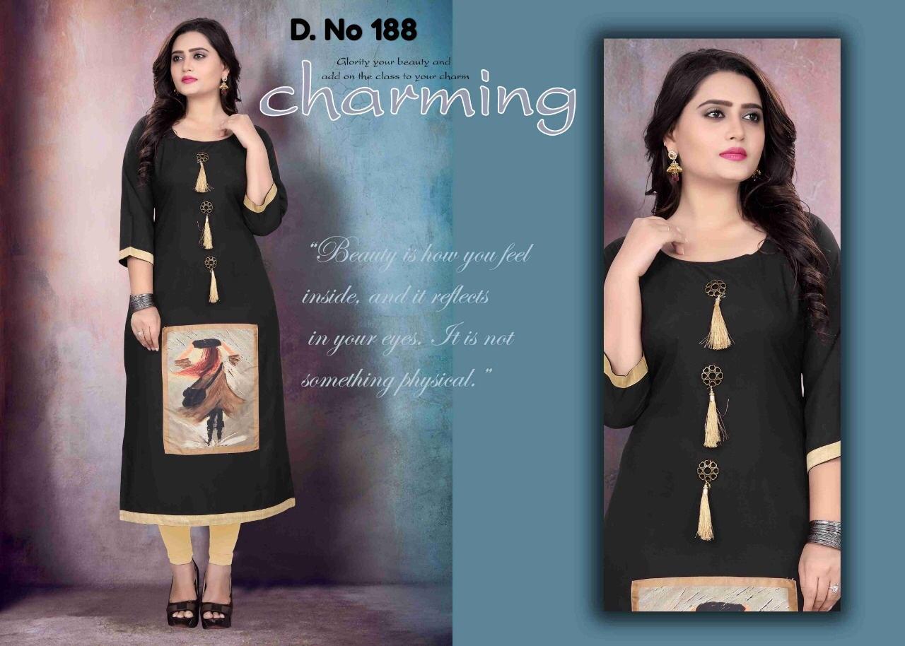 Multi Soft Crepe Kurtis
