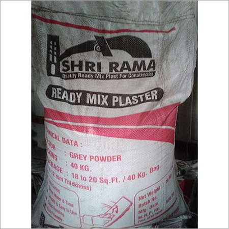 Grey Powder Ready Mix Plaster - Pop Material, 40 kg Bag | Good Quality, Easy to Apply, Ideal for Wall Applications