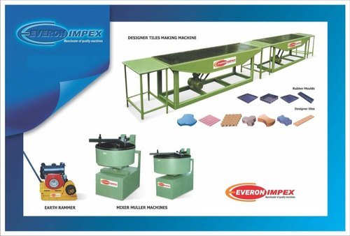 Foot Path Tiles Making Machine - 2000 Sq.ft/shift Production Capacity, 2hp Power, 600 Kg Weight