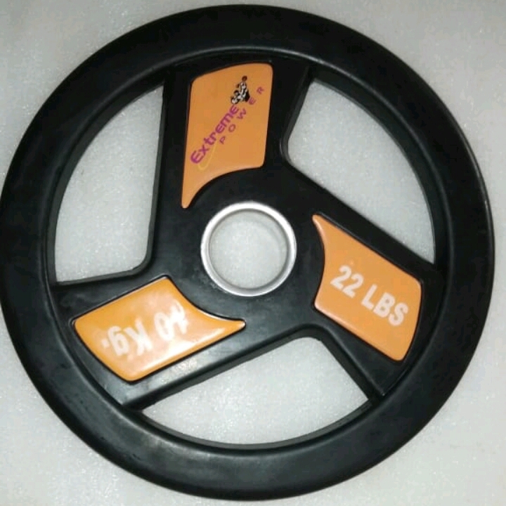 Fan Cut Plates - Rubber Coated Olympic Weight Plates 2.5kg To 20kg, Adjustable For Abdominal Exercise