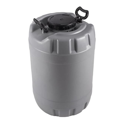 Grey 50 Ltr 6 Wide Mouth Plastic Drum