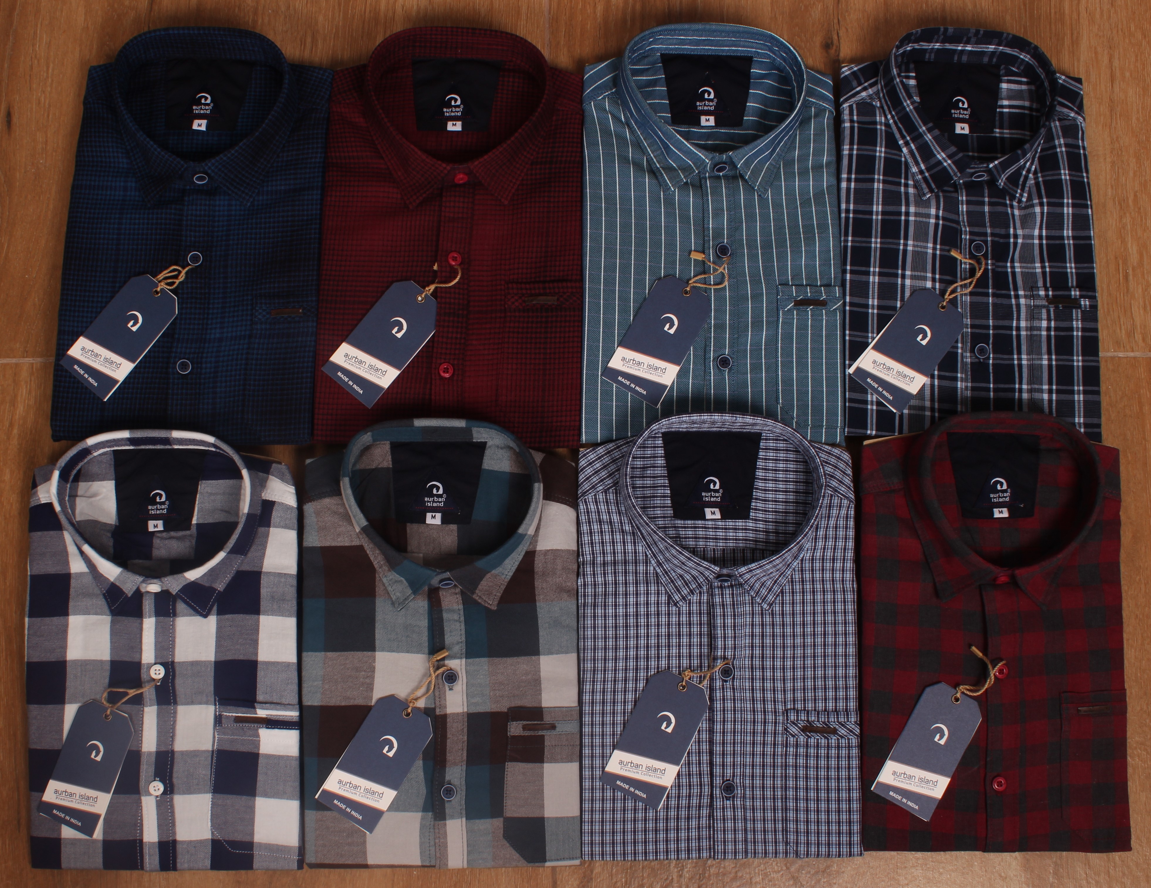 Checks Shirt - Cotton M L Xl Xxl Maroon Checks Classic Collar Full Sleeves Yarn Dyed Suitable For Summer Wear Our Logo