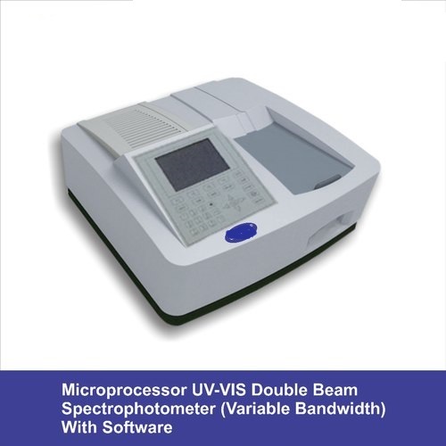 Abs Plastic Microprocessor Uv Vis Double Beam Spectrophotometer Exclusive Model Variable Bandwidth With Software