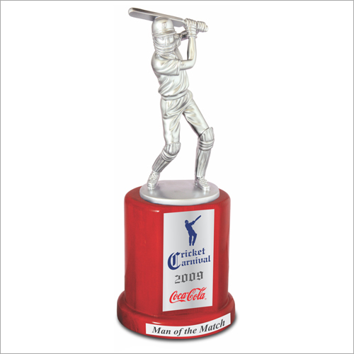 Man Of The Match Trophy - Resin, 14 x 4.5 x 4.5 Inch | Customizable Size, Various Colors, Artificial Style, Souvenir Use