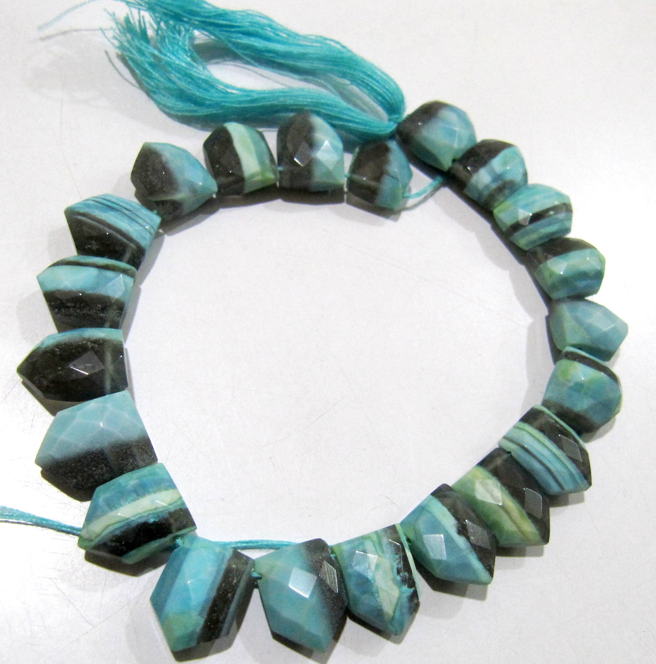 Multi Natural Boulder Opal Bullet Shape Briolette Beads