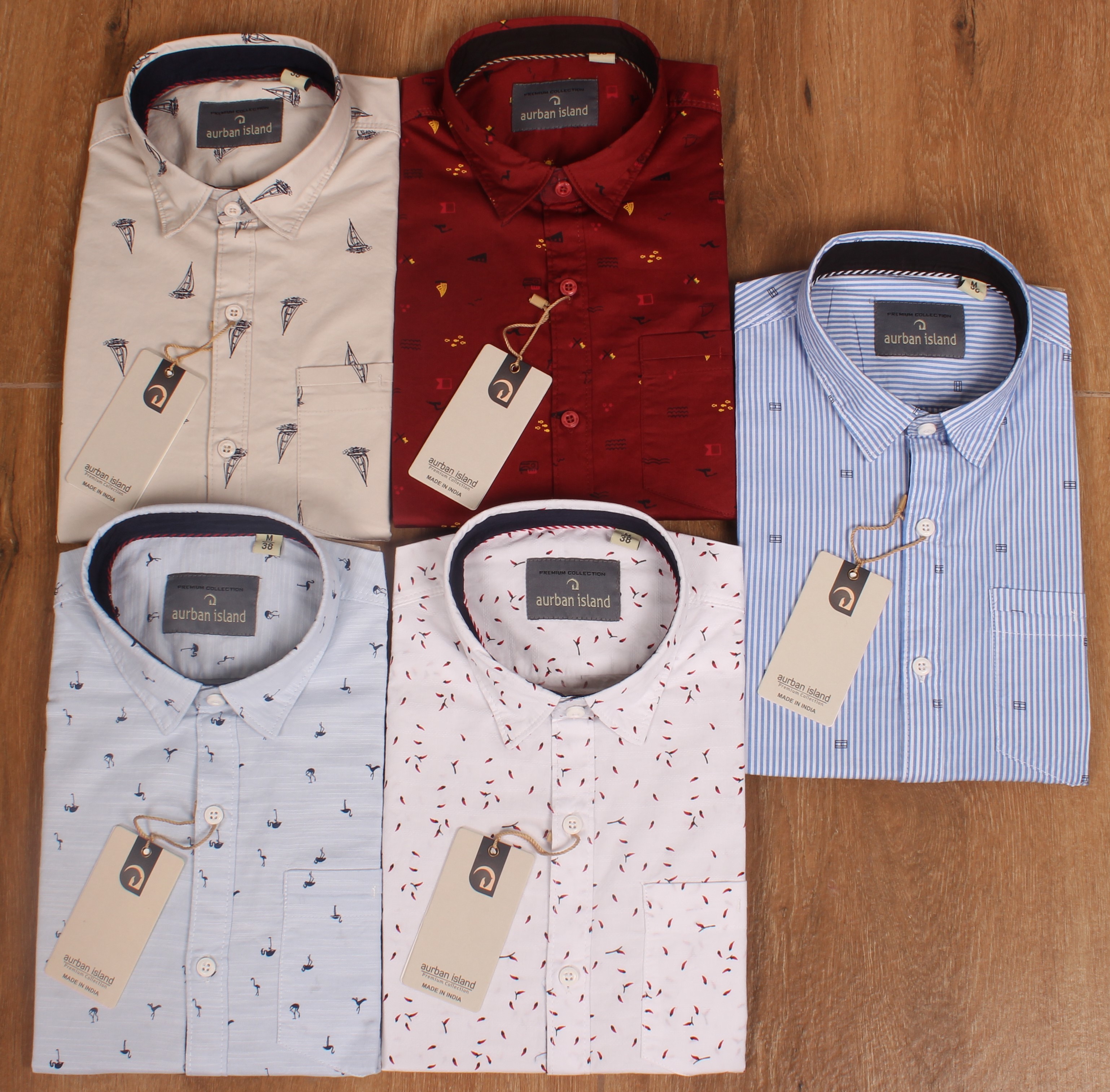 Printed Shirt - Cotton Printed, Sizes M L Xl Xxl, Brown Color, Classic Collar, Full Sleeves, Designed For Summer, Male Fashion Wear